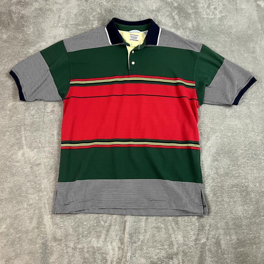 Vintage Bugle Boy Company Poloβ Shirt Mens L Striped Preppy Golf